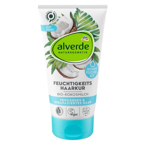 dm Alverde Hair Treatment Moisture Organic Coconut Milk 150ml - organic, natural cosmetics - Natural German